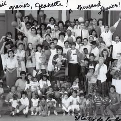 Staff and users of El Centro de la Raza, inscribed "A Thousand Thanks!"
